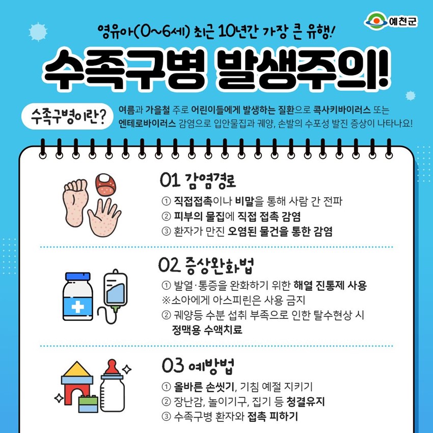 1.수족구병 발생주의!